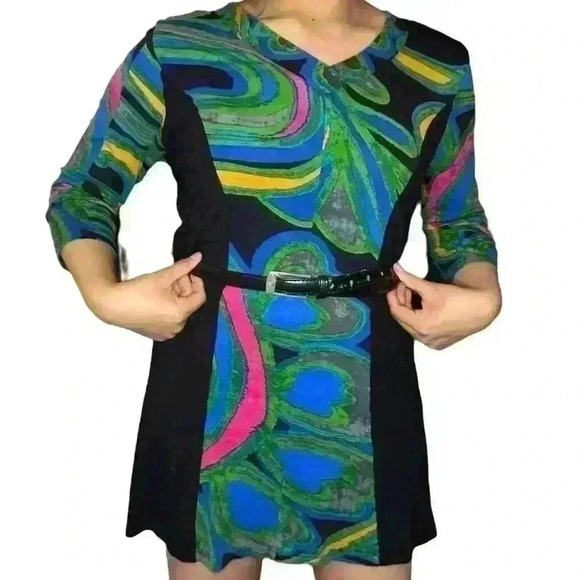 Parsley & Sage Retro 70s Mini Dress - Picture 3 of 7